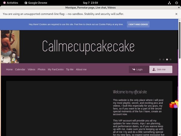 Get Free Callmecupcakeyan.modelcentro.com Account
