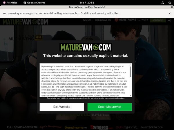 New Maturevan.com Passwords