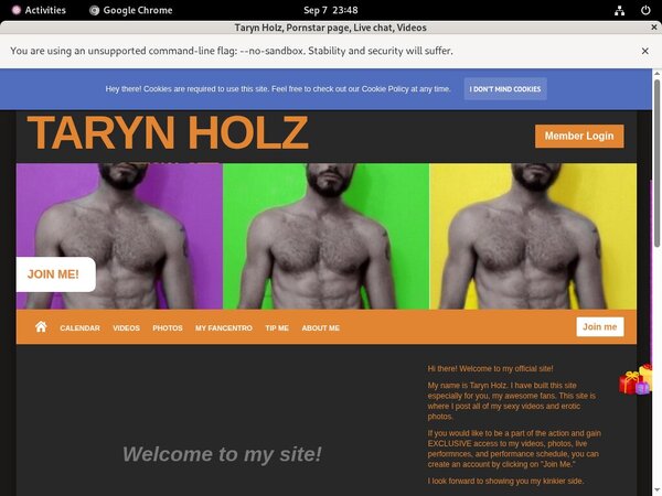 Tarynholz.modelcentro.com Home Page
